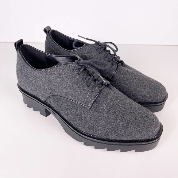 Zara Shoes - Zara ZRF Wool Felt Blushers With Tracked Soles Lugged Lace Up Oxfords EU 40 US 9